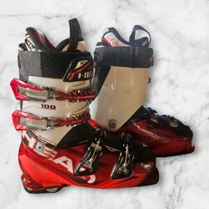Head Adapt Edge 100 Red  Ski Boots Size US Size 8.5 Mondo 26.5, 260 265 mm